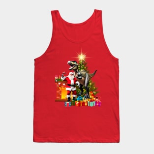 Dinosaur Christmas Tank Top